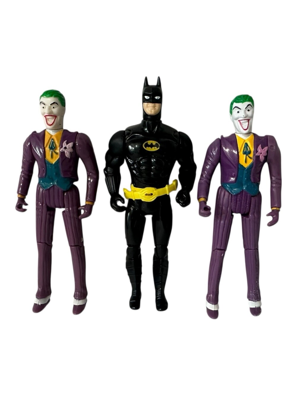 Lot Of 3 Vintage 1989 ToyBiz DC Comics Batman Joker 5” Action Figure Toy Rare